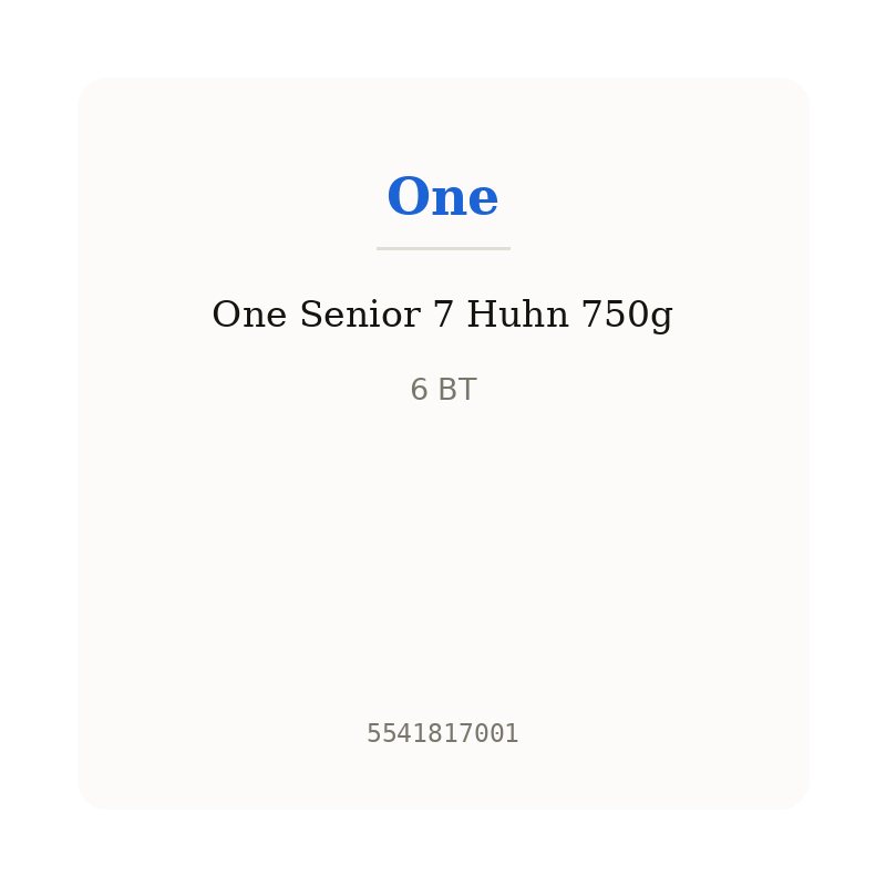 One Senior 7 Huhn 750g