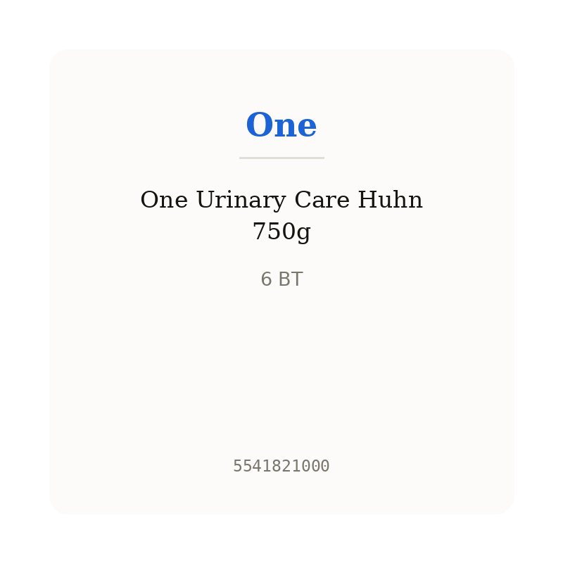 One Urinary Care Huhn 750g