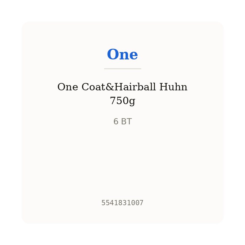 One Coat&Hairball Huhn 750g