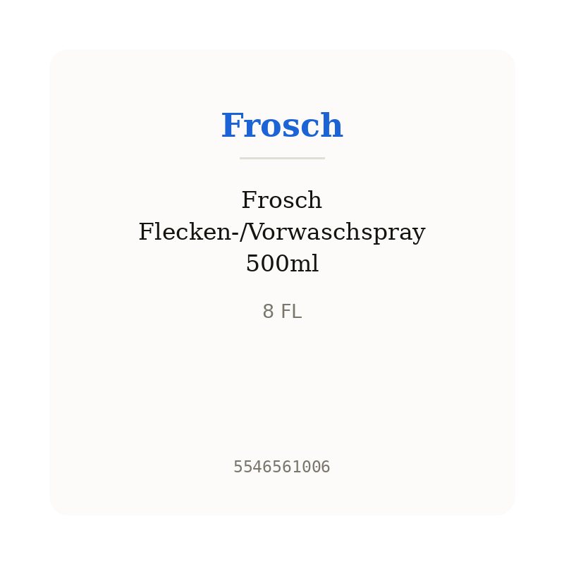 Frosch Flecken-/Vorwaschspray 500ml