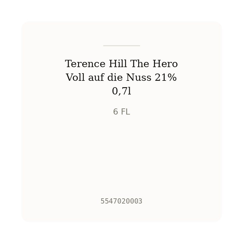 Terence Hill The Hero Voll auf die Nuss 21% 0,7l