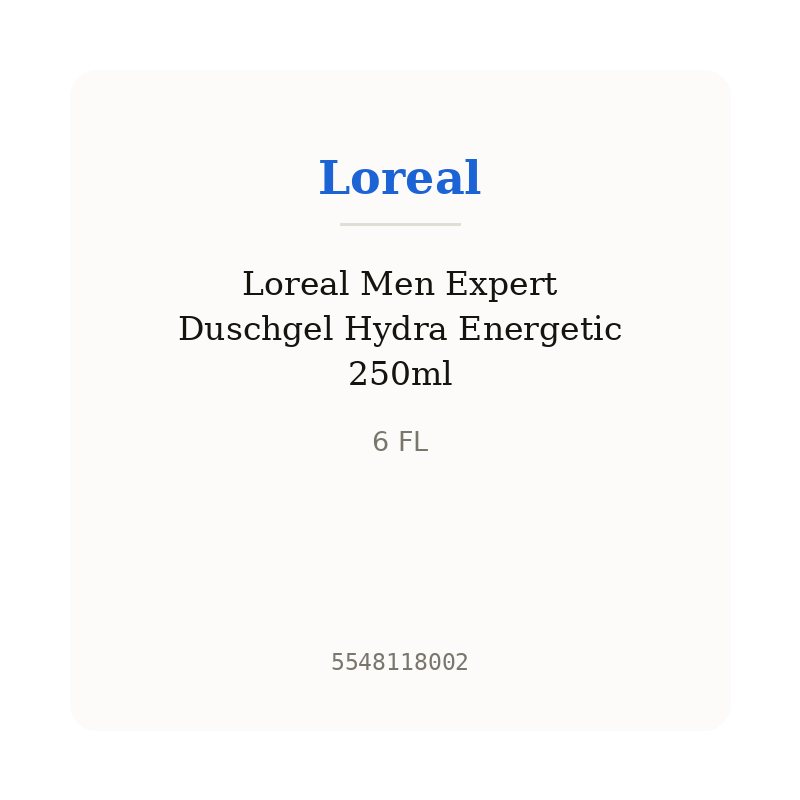 Loreal Men Expert Duschgel Hydra Energetic 250ml