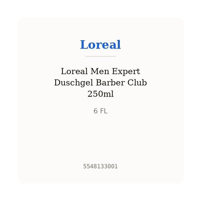 Loreal Men Expert Duschgel Barber Club 250ml