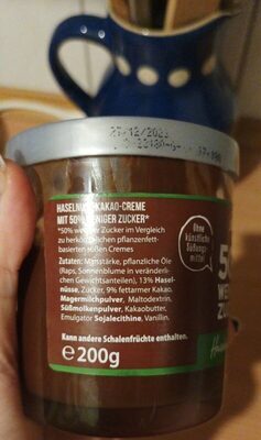 Zentis 50% weniger Zucker Haselnuss-Creme 200g