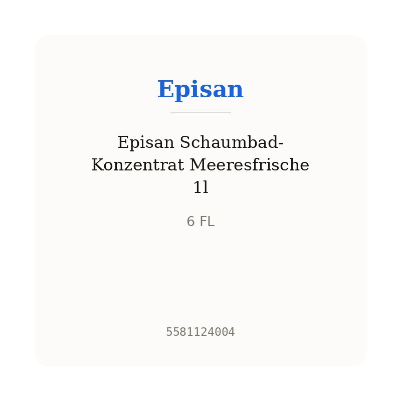 Episan Schaumbad-Konzentrat Meeresfrische 1l