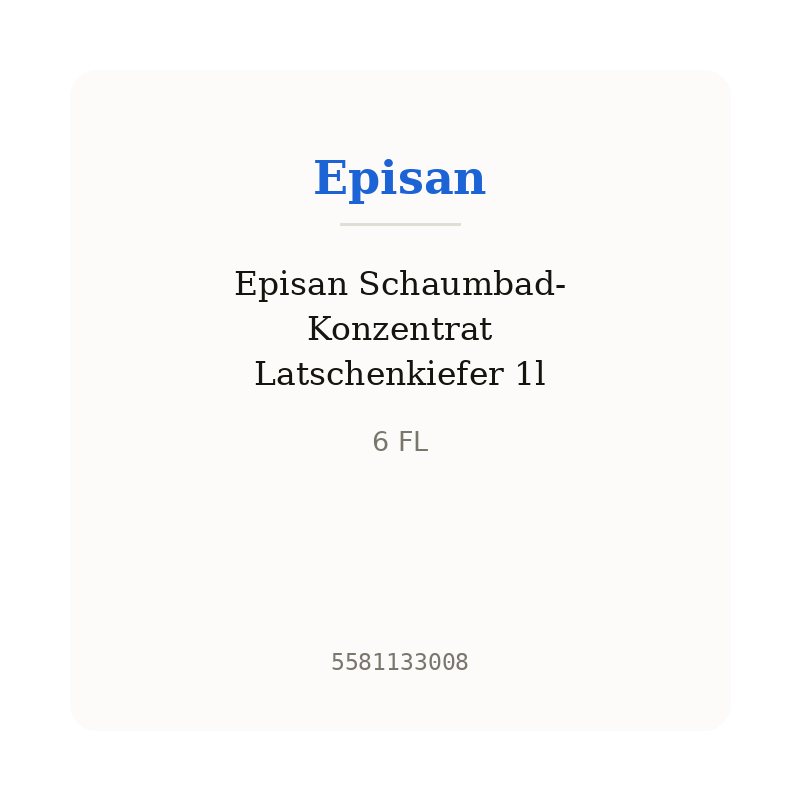 Episan Schaumbad-Konzentrat Latschenkiefer 1l