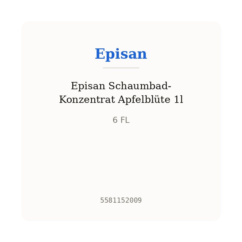 Episan Schaumbad-Konzentrat Apfelblüte 1l