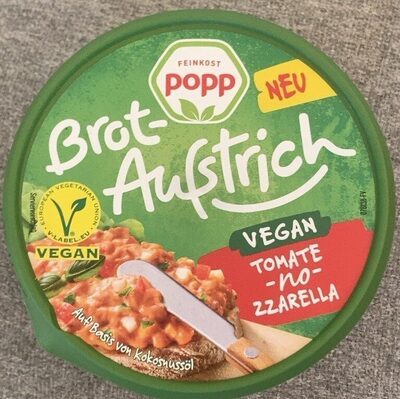 Popp veganer Brotaufstrich Tomate-Mozzarella 150g