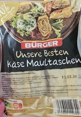 Bürger Unsere Besten Käse Maultaschen 360g