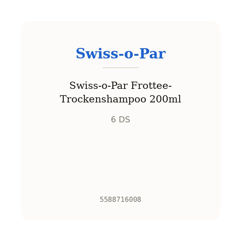 Swiss-o-Par Frottee-Trockenshampoo 200ml