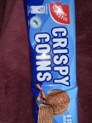 GUT&GÜNSTIG Crispy Coins Schokowaffel-Taler 6x24g