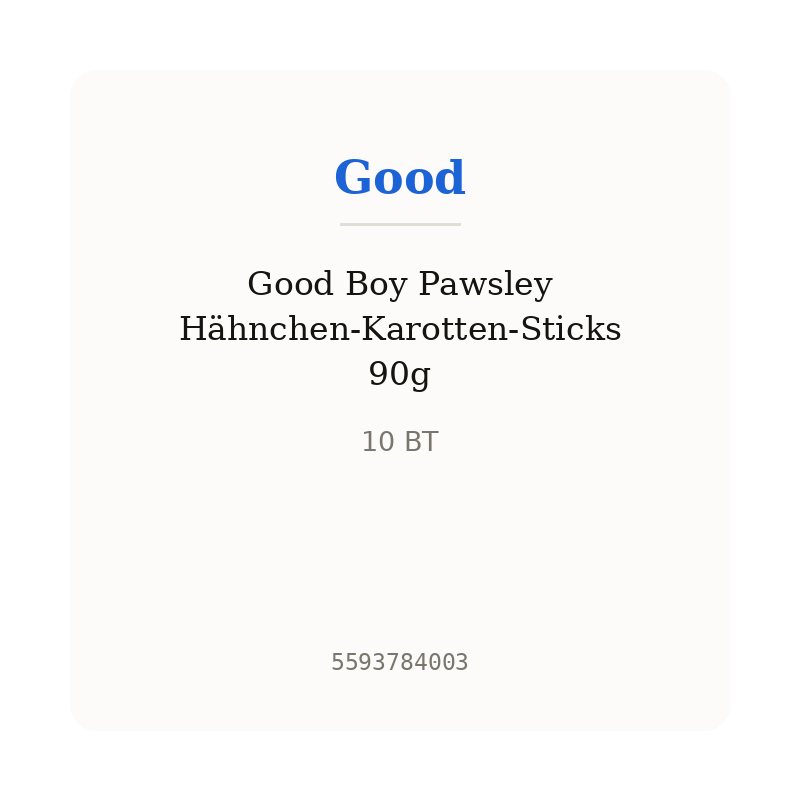 Good Boy Pawsley Hähnchen-Karotten-Sticks 90g