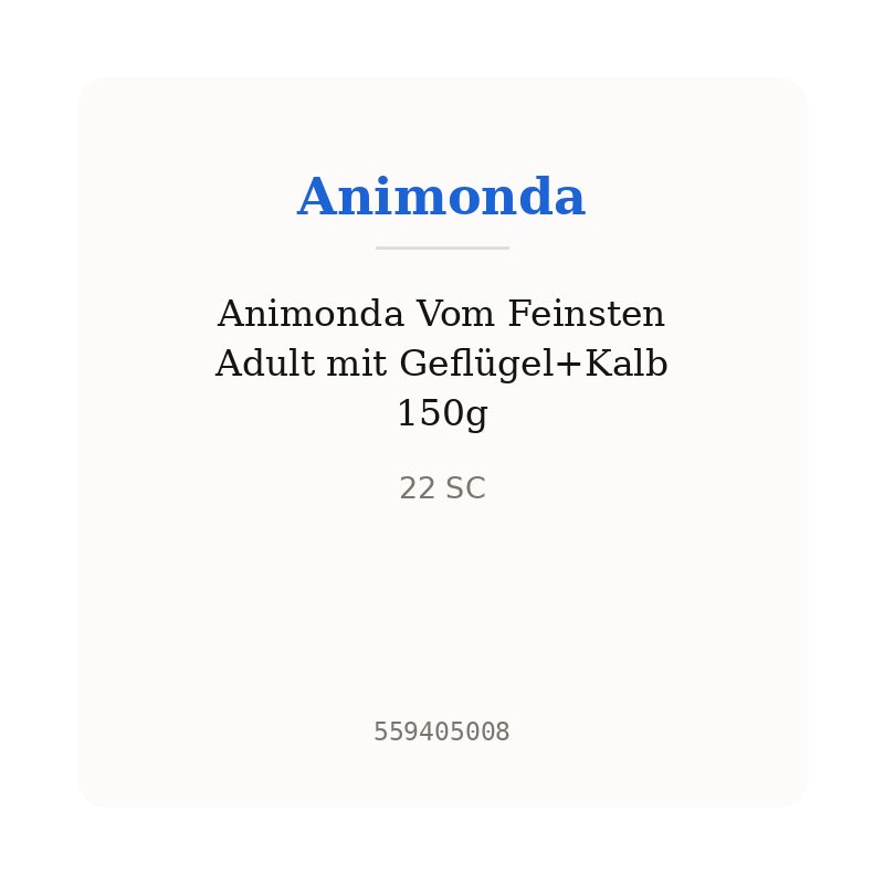 Animonda Vom Feinsten Adult mit Geflügel+Kalb 150g