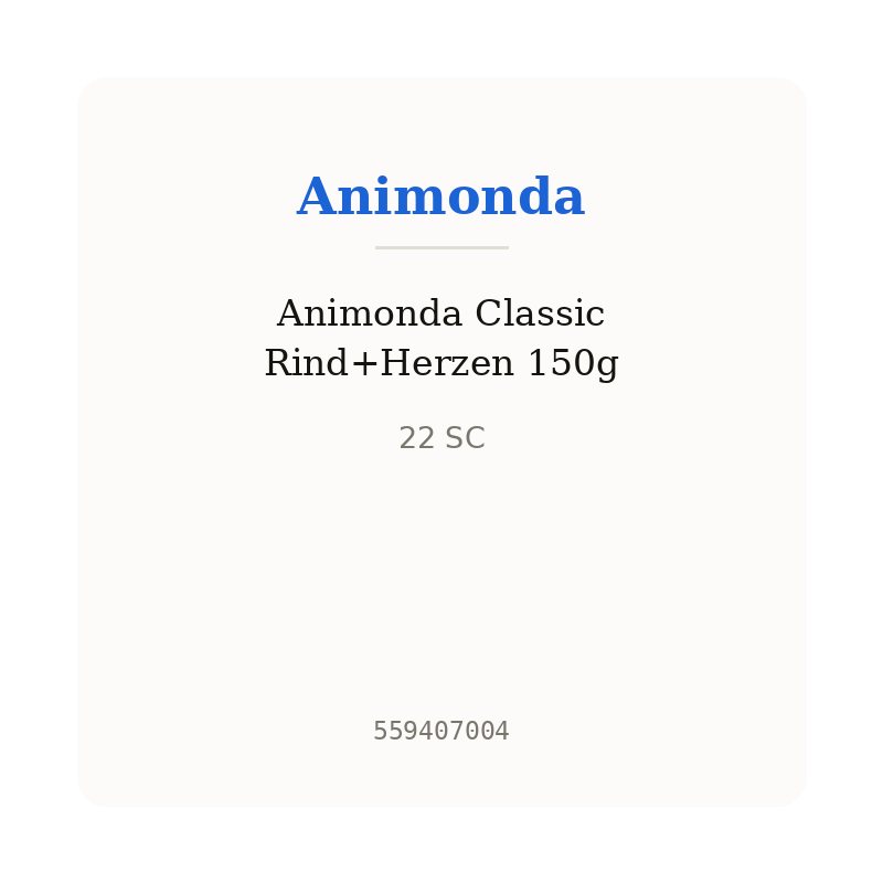 Animonda Classic Rind+Herzen 150g