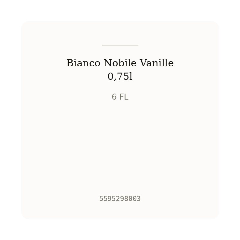 Bianco Nobile Vanille 0,75l