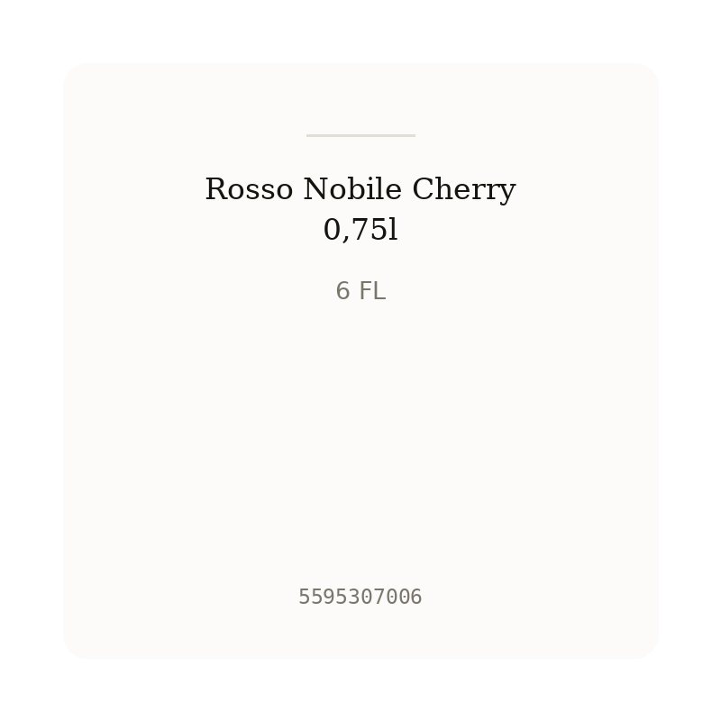 Rosso Nobile Cherry 0,75l