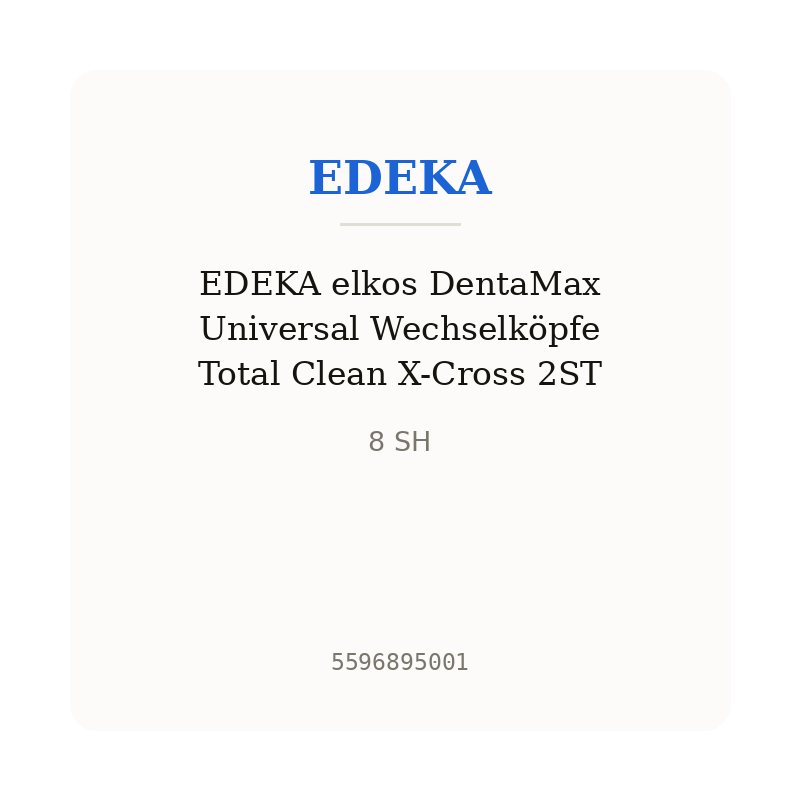 EDEKA elkos DentaMax Universal Wechselköpfe Total Clean X-Cross 2ST