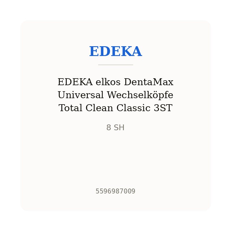 EDEKA elkos DentaMax Universal Wechselköpfe Total Clean Classic 3ST