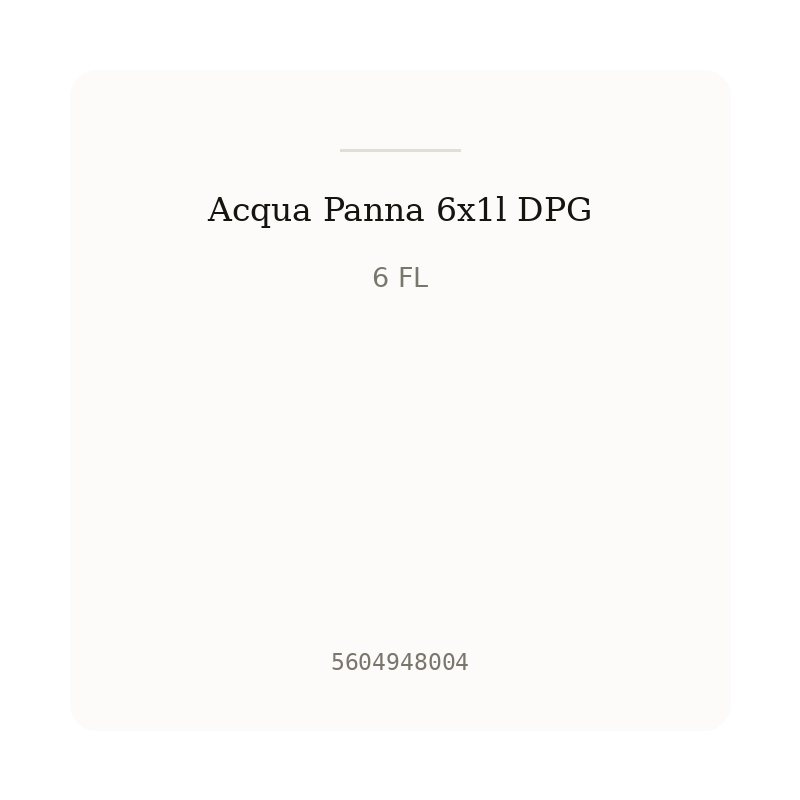 Acqua Panna 6x1l DPG