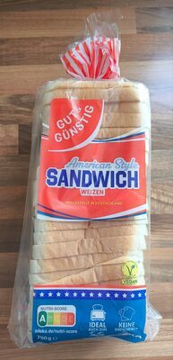GUT&GÜNSTIG Sandwich Toast Weizen 750g