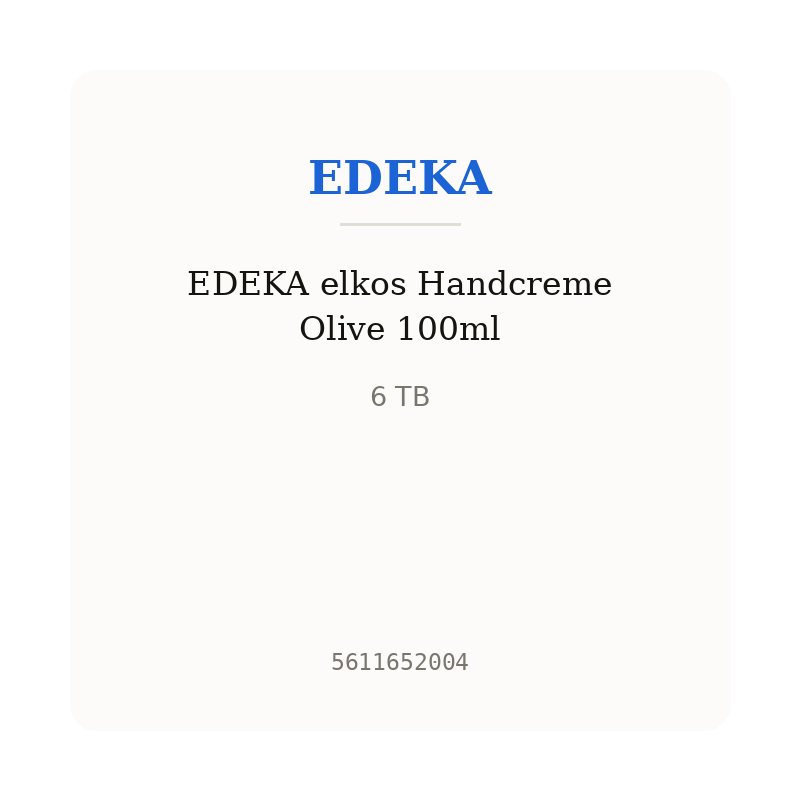 EDEKA elkos Handcreme Olive 100ml