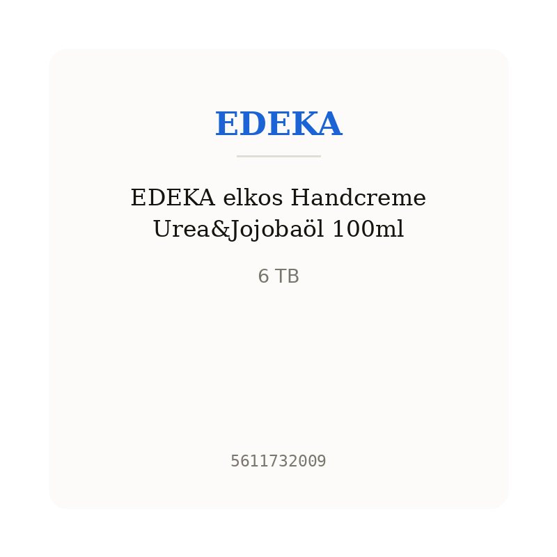 EDEKA elkos Handcreme Urea&Jojobaöl 100ml