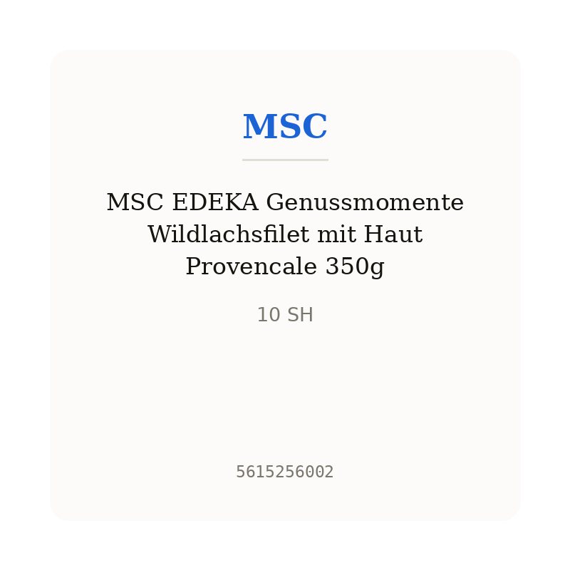 MSC EDEKA Genussmomente Wildlachsfilet mit Haut Provencale 350g