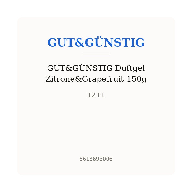GUT&GÜNSTIG Duftgel Zitrone&Grapefruit 150g