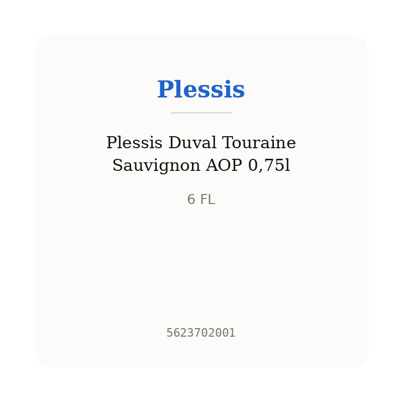 Plessis Duval Touraine Sauvignon AOP 0,75l