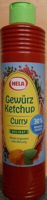 Hela Gewürz Ketchup Curry delikat 30% weniger Zucker 800ml