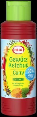 Hela Gewürz Ketchup Curry delikat 30% weniger Zucker 300ml