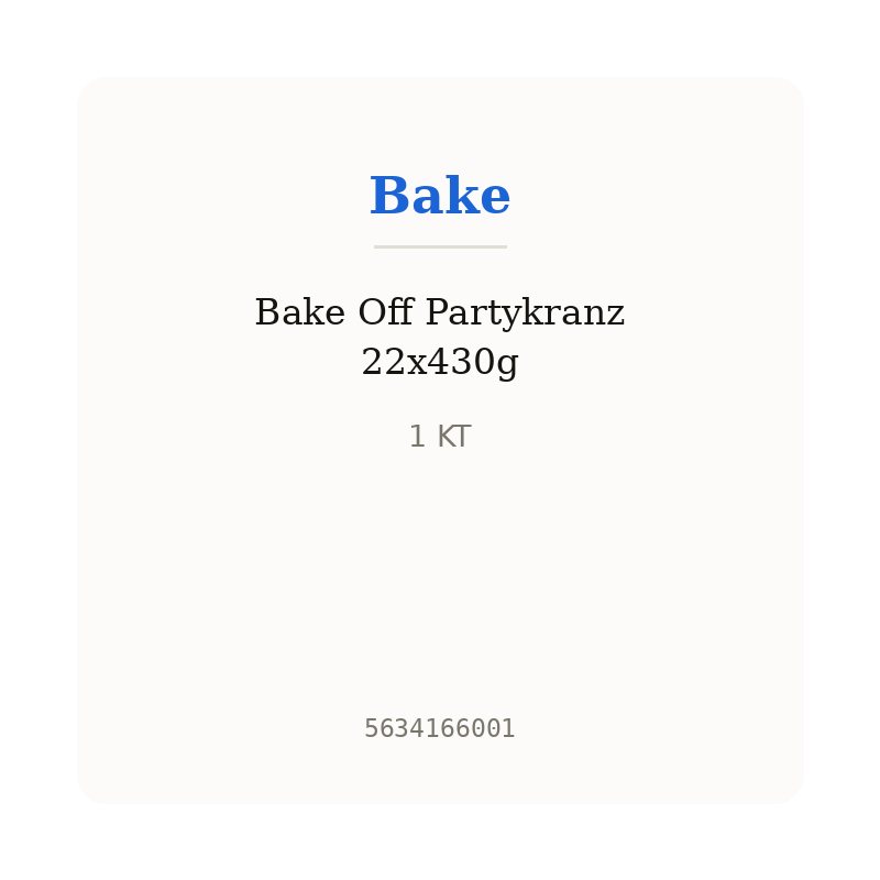Bake Off Partykranz 22x430g