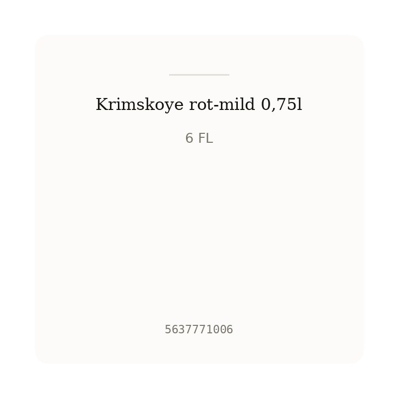 Krimskoye rot-mild 0,75l
