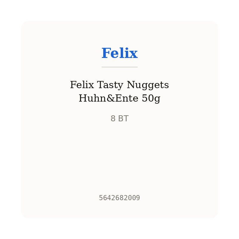 Felix Tasty Nuggets Huhn&Ente 50g