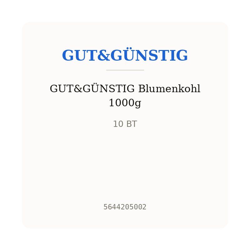 GUT&GÜNSTIG Blumenkohl 1000g