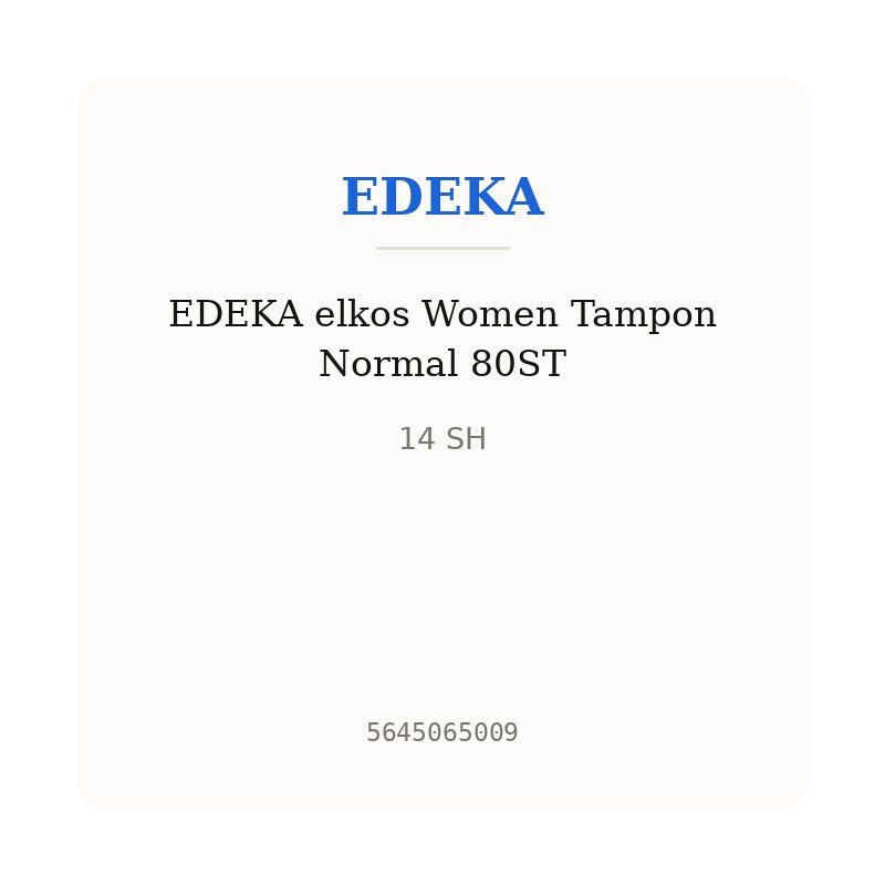 EDEKA elkos Women Tampon Normal 80ST
