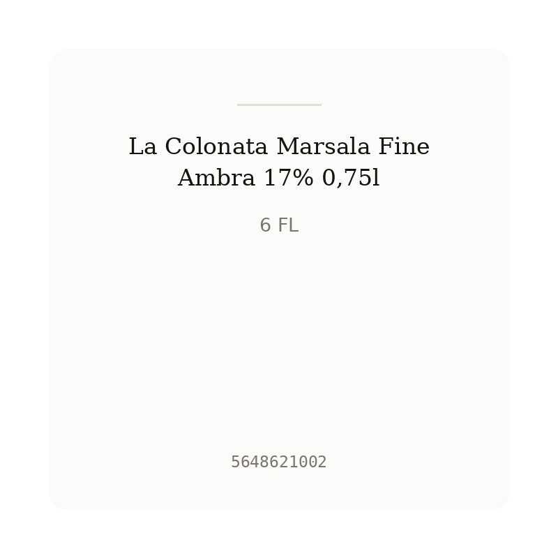 La Colonata Marsala Fine Ambra 17% 0,75l