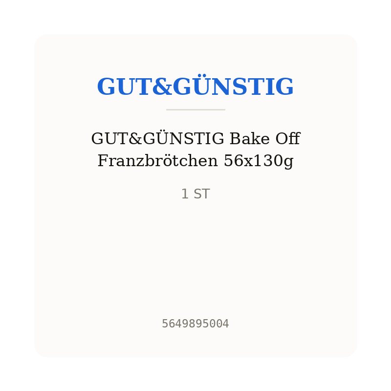 GUT&GÜNSTIG Bake Off Franzbrötchen 56x130g