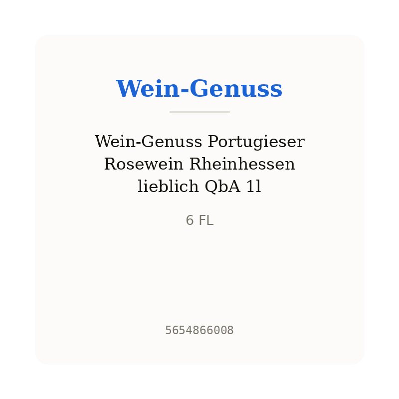 Wein-Genuss Portugieser Rosewein Rheinhessen lieblich QbA 1l