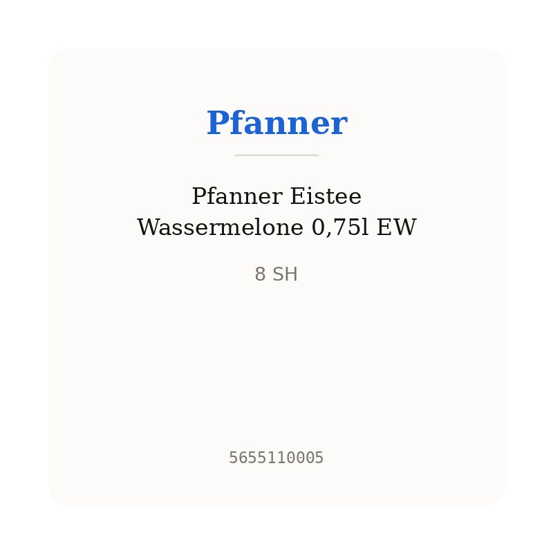 Pfanner Eistee Wassermelone 0,75l EW