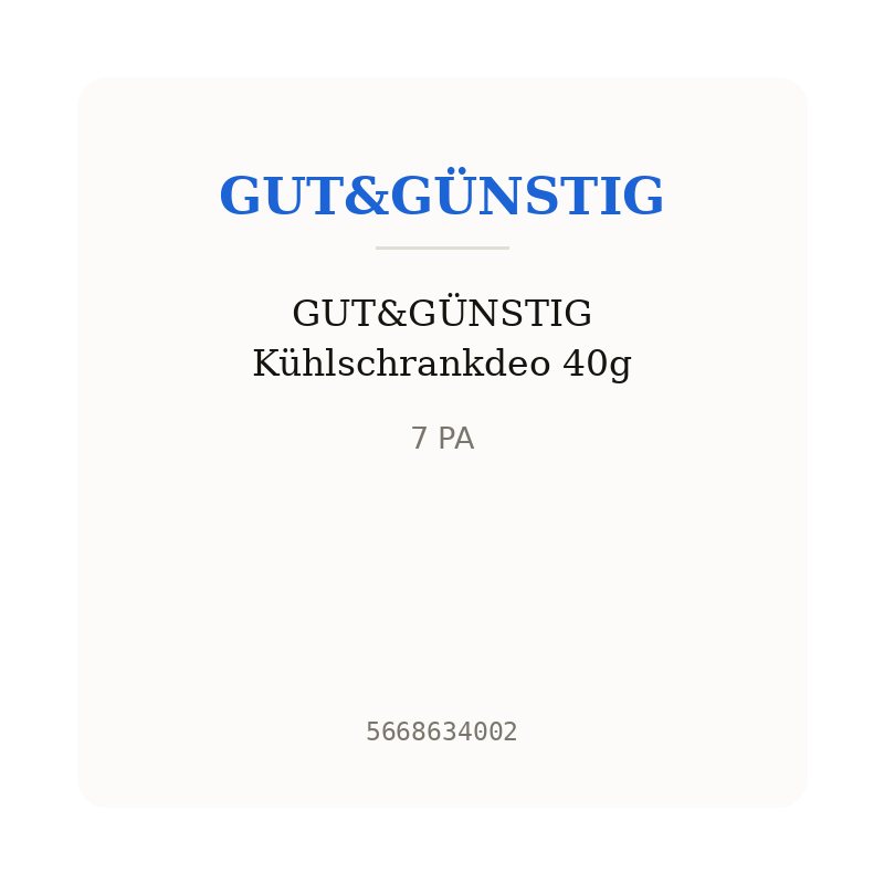 GUT&GÜNSTIG Kühlschrankdeo 40g
