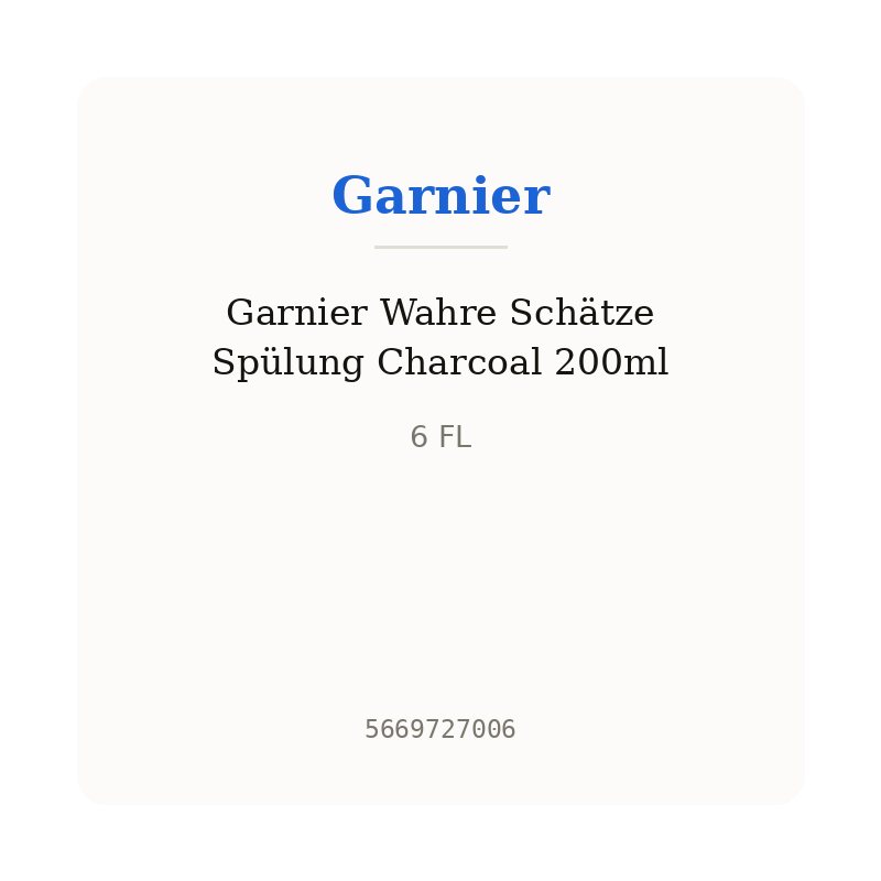 Garnier Wahre Schätze Spülung Charcoal 200ml