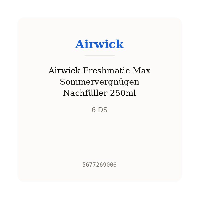 Airwick Freshmatic Max Sommervergnügen Nachfüller 250ml