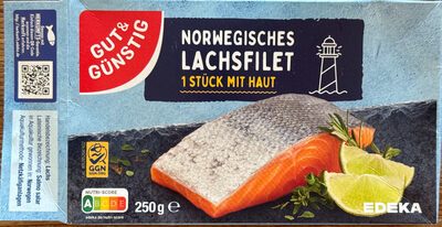 GUT&GÜNSTIG Norwegisches Lachsfilet mit Haut 250g