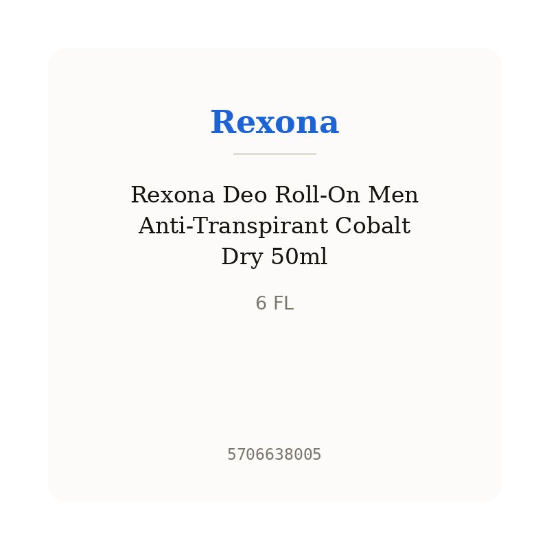 Rexona Deo Roll-On Men Anti-Transpirant Cobalt Dry 50ml