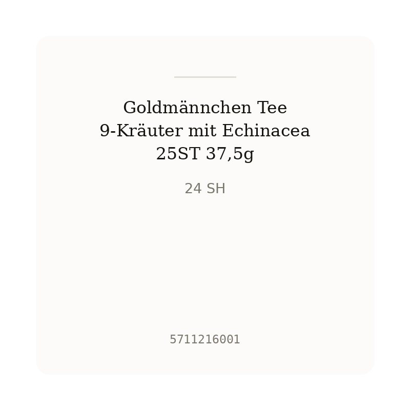 Goldmännchen Tee 9-Kräuter mit Echinacea 25ST 37,5g