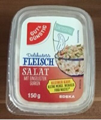GUT&GÜNSTIG Delikatess Fleischsalat mit eingelegten Gurken Kleiner Kauf 150g