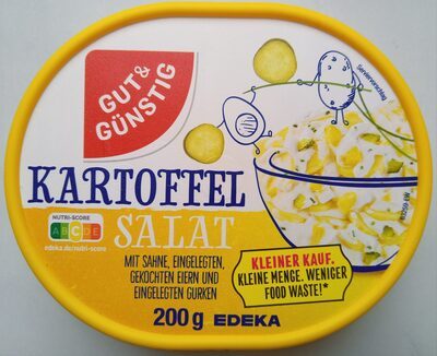 GUT&GÜNSTIG Kartoffelsalat mit Sahne, Ei und eingelegten Gurken Kleiner Kauf 200g