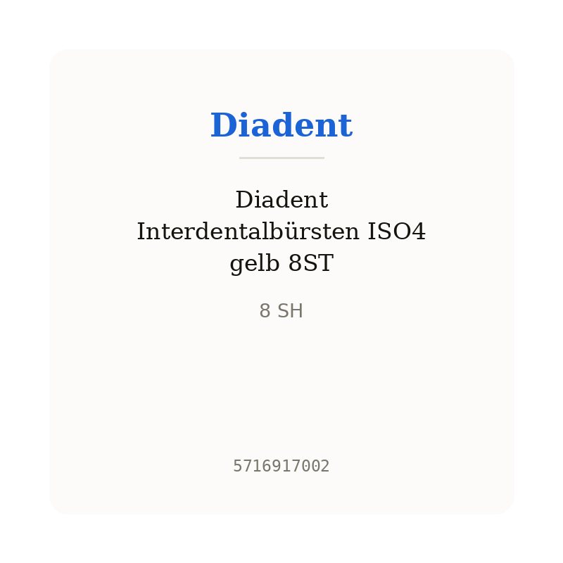 Diadent Interdentalbürsten ISO4 gelb 8ST