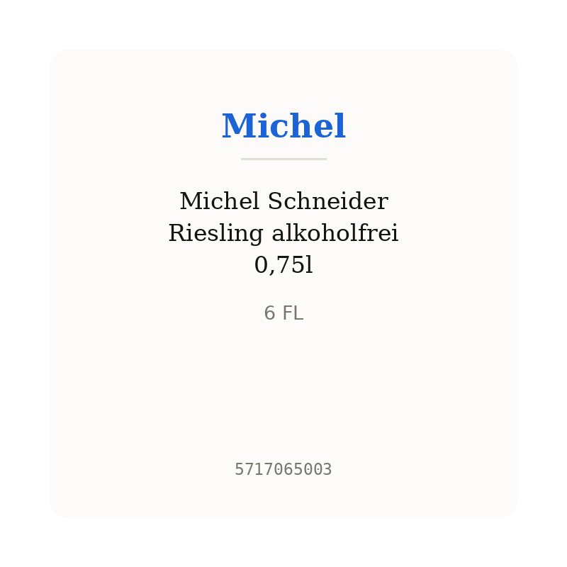 Michel Schneider Riesling alkoholfrei 0,75l